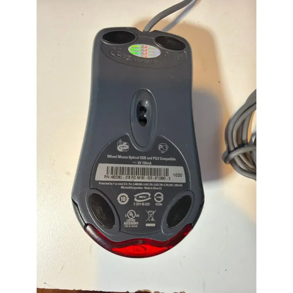 Microsoft IntelliMouse Optical USB PS/2 Compatible Mouse P/N X802382